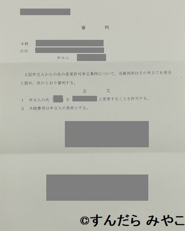 審判書謄本
